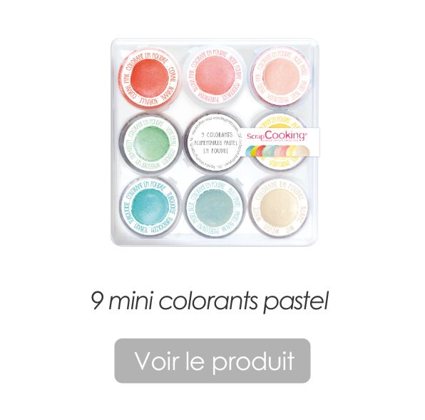 9 mini colorants Rainbow cake pastel - ScrapCooking